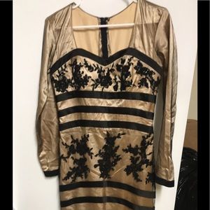 Terani dress nude with black. Great condition